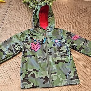 Rain jacket pilot camo size 4/5 Stephen Joseph